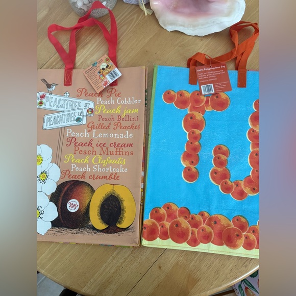 Trader Joe’s Reusable Tote Bags 2-Pack Florida & Georgia 🐊🍑 - Picture 4 of 6